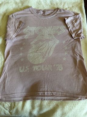 Kids Vintage-Style Band Tee - Mauve 'Stones' Graphic